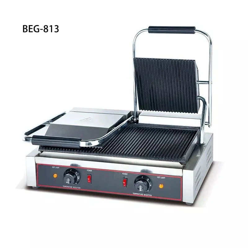 Factory Direct Electric Dismountable Poil Collector Double Plate Panini Grill
